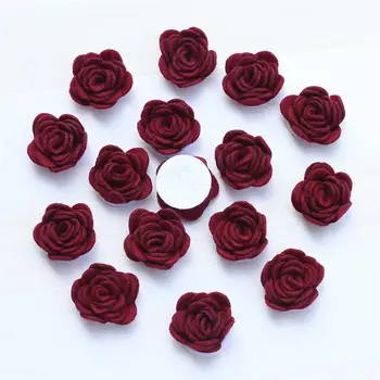 100Piece/daug Bordo Mados neaustinis Audinys Rožių Gėlių, Vestuvių Puokštė Dirbtinių Rožių Žiedų, Skirtų Namų dekoro