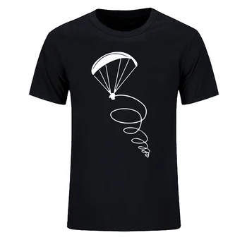 2019 m. Vasarą naujas Mados vyrai t-shirt parasparnių skristi pilotas Dizaino vyras medvilnės trumpomis Rankovėmis T Shirts