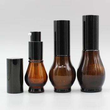 20ml gintaro losjonas butelis kosmetikos butelių stiklo, mini kelionės stiklo buteliukų, skirtų odos priežiūrai