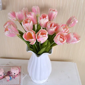 20pcs/daug Modeliavimo Tulpės Dirbtinio Šilko Gėlės, Vestuvių Kelių Sukelti Netikrą Gėlės Troba Namų Puošybai Gėlių