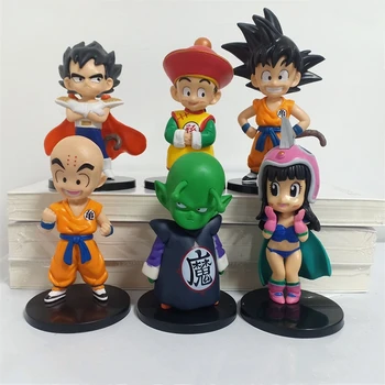 21 stilius Anime Dragon Balls Duomenys Q Versija Son Goku Sūnus Goten Son Gohan Vedžitas Chichi PVC Veiksmų Modeliai Žaislai Dovana 7-19CM