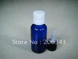 30ml mėlyna eterinio aliejaus butelis su plastiko dangteliu, už cosmeticl pakuotė