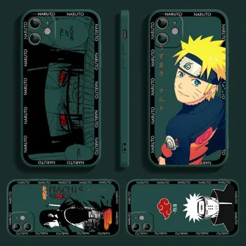 Akatsuki Naruto Anime Telefono dėklas Skirtas Iphone 14 11 12 13 PRO MAX X XS Mini 7 8 PLUS Se 2020 M., Žalioji danga