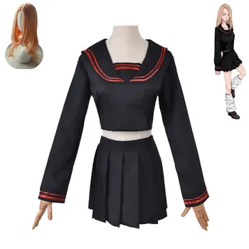 Anime Tokyo Revengers Chaiyou Lapai Cosplay Kostiumų Black Marškinėliai, Sijonas Vyras, Moteris, Suaugusiems Jk Japonijos Mokyklinę Uniformą Sailor Kostiumas