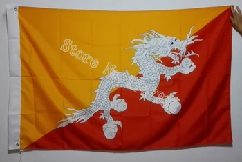 Butanas Azijos valstybės Vėliava visame Pasaulyje karšto parduoti prekes 3X5FT 150X90CM Reklama žalvario metalo skyles
