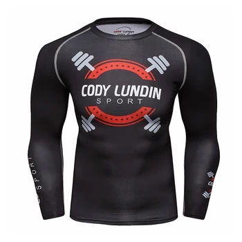 Cody Lundin Vyrų Krepšinio Lauko Fitneso Quick Dry T-Shirt Kalnų Dviračių Drabužius Ilgomis Rankovėmis Viršūnes Tee Dviračių Džersis