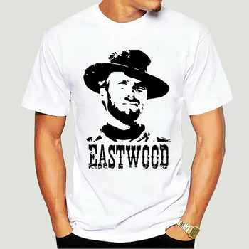 Cool T-Shirt Prekės ženklą, O Kaklo Clint Eastwood Grynas 