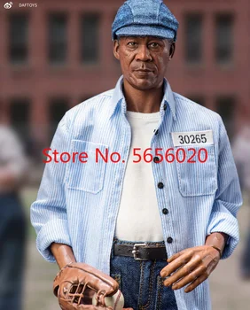 Daftoys F020 1/6 masto Reidas Prekybininkas Kalėjime Vyrų Kareivis Su Blue Marškinėliai Kaubojus Bžūp Beisbolo Pirštinės Veiksmų Skaičius, Modelis Kūno