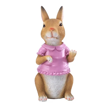 Derva Easter Bunny Amatų Statula Triušis Ornamentu Darbalaukio Lėlės Kambarį Apdailos Kambarį Sodas