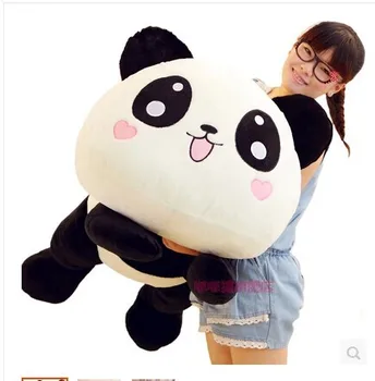 didelis 80 cm panda pliušinis žaislas puikus gulėti panda lėlės mesti pagalvę Kalėdų dovana w6834
