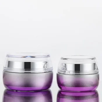 Didmeninė 30g tuščios stiklinės grietinėlės indelį į gražios violetinės, 1oz stiklainiu pakuotės, veido kremas, rankų kremas