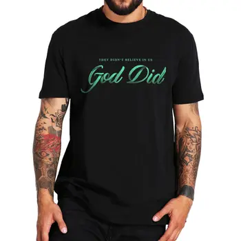 Dievas Marškinėliai Jie netiki Mums Dievas Pop Dainininkas, Reperis T-Shirt ES Dydis 100% Medvilnė