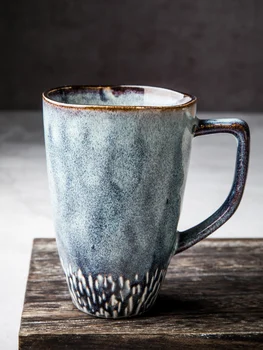 Europos retro keramikos puodelis, didelės talpos paprasta ranka-dažytos kavos puodelio, Šiaurės stiliaus puodelis