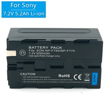 Fotoaparatas Įkraunama Baterija NP-F750 NPF750 7.2 V 5.2 Li-ion Sony skaitmeninis baterija NP-F530 NP-F570 NP-F770 NP-F950 NP-F970