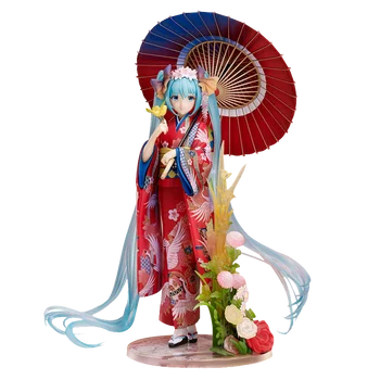 Hatsune Miku rankų miku kimono sniego cherry blossom drugelis princesė periferinių modelio apdailos lėlės lėlės kilnojamasis