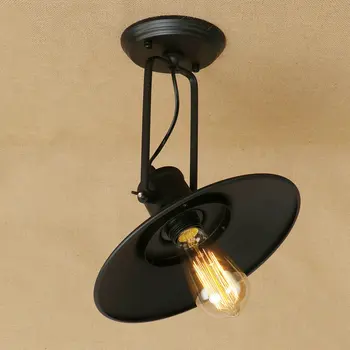 IWHD Plafon Pramonės Derliaus Lubų Lempos, Šviestuvai Retro Geležies Lubų Šviesos diodų (LED) Virtuvės Lamparas de techo Namo Apšvietimas