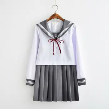 Japonijos JK Vienodas Sailor Kostiumas Ilgas Trumpas Rankovės Studentų Mokyklos Vienodos