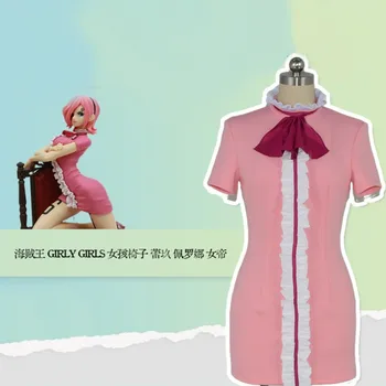 Karšto Anime One Piece Perona Cosplay Kostiumų GIRLY MERGAIČIŲ Gražių Sweet Pink Vienodas Suknelė Šalies Moterų Moterų Vaidmenį Vaidina Apranga