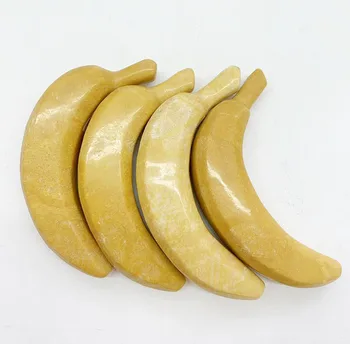 Karšto Pardavimo Gydymo Natūralus Akmuo Kvarcas Vaisių Hand Made Crystal Geltona Jade Bananų Amatų Apdaila