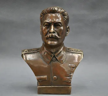 Kinijos Fengshui rusijos Lyderis Josifas Stalinas Krūtinė Bronzinė statula home Office 