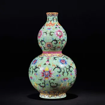 Kinų Stiliaus Antikvariniai Rankų Darbo Ekologiškų Keraminių Gėlių Vaza Surinkimo Jingdezhen Porceliano Lotus Moliūgas Apdailos Vaza