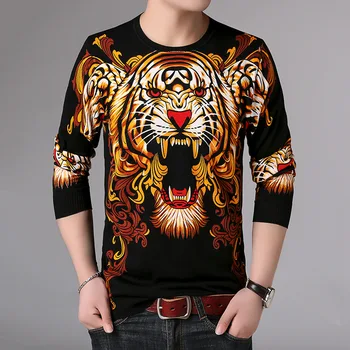 Kinų stiliaus gyvūnų tigras modelio 3D spausdinimo boutique megztinis megztinis Rudenį 2020 kokybės minkštas patogus džemperis vyrams, M-XXXL