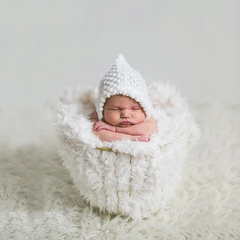Kūdikių Fotografijos Foną, Reikmenys, Vilnos Pliušinis Didelio Dydžio Baby Nuotrauka Antklodė Krepšelį Užpildo Minkštas Patogus Oda-Draugiškas
