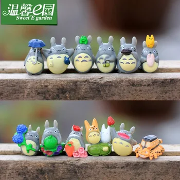 Kūrybinės Technologijos 12 Totoro Micro-peizažai su Totoro Doleris sultingi Augalų Zakka