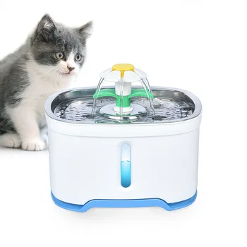 LED 2.5 L Automatinė Katė, Šuo, Vandens Dozatorius, Nerūdijančio Plieno, Pet Feeder vandens rezervuarą