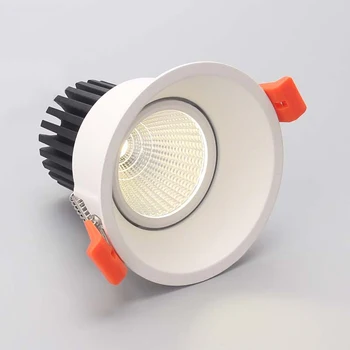LED downlight 12w COB Ultrabright 7w led spot šviesos kambarį Juoda Įterptųjų lubų lempos apvalios šviesos Anti-glare AC85-265V