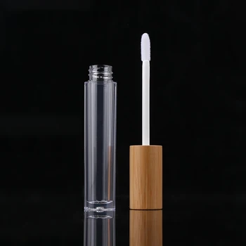 lilipgloss vamzdis tuščias 5ml /6ml Bambuko lipgloss vamzdis kosmetikos pakuotės aišku, lūpų blizgesys vamzdis