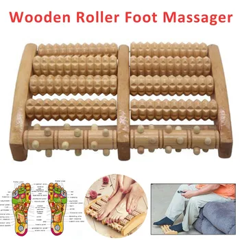 Mediniai Foot Massager 5 Roller Priežiūros Refleksoterapija Atsipalaiduoti Streso, Skausmo, Kojų Priežiūra, Masažas Įrankis