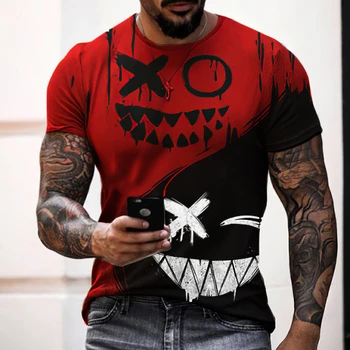 mens gyvūnų grafinis marškinėliai Vasaros naujovė t-shirts 3D spausdinti marškinėliai Harajuku marškinėliai Vyrams drabužius Apvalios kaklo marškinėliai Streetwear