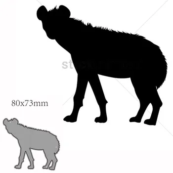 Metalo Pjovimo Miršta Cut Gyvūnų hyena Apdailos užrašų knygelė Popieriaus Amatų Peilis Formos Ašmenys Punch Trafaretai