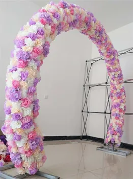 Naujas Atvykimo Modeliavimas Rose Hydrangea Gėlių Eilučių Vestuvių Dekoravimas Arch Centerpieces Rekvizitai 18 spalvų Nemokamas Pristatymas