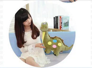 naujas mielas pliušinis žaislas dinozauras animacinių filmų dėmės žalia dinozaurai lėlės dovana, apie 50cm 0312
