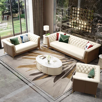 Post-moderni prabanga sofa paprasta Europos oda medžio masyvo sofa stiliaus kambarį paprastas audinio sofos derinys