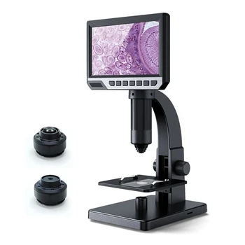 Priartinimas 2000X LCD Skaitmeninis Mikroskopas Su Dviguba Lenes Dėl Mikrobų Suderinama Su 