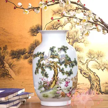 Pristatymas Jingdezhen keramikos, porceliano vaza, paveikslas kambarį, TV spintelė apdailos porceliano pavasarį ateina visą formą.
