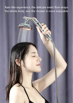 Reguliuojamas aukšto slėgio vandenį taupanti dušo galvutė Prabangus vonios kambario aksesuarai, Dušo vonios kambarys