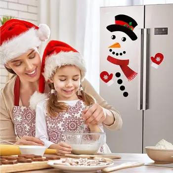 Sienos Lipdukas Virtuvės Santa Claus Smiley Veido, Šaldytuvas Lipdukas Namų Puošybai Šaldytuvas Magnetai Kalėdų Magnetai