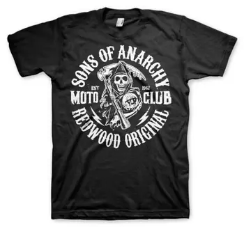 Sons of Anarchy Motociklų Klubas vyriški T-Shirt Vasaros Medvilnės trumpomis Rankovėmis O-Kaklo Unisex Marškinėliai Naujas S-3XL
