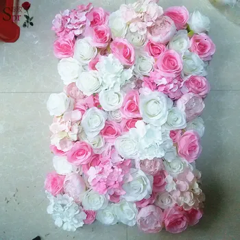 SPR Nemokamas Pristatymas aukštos kokybės Dirbtinės vestuvių rožių gėlių sieninės fone išdėstymas gėlių dekoracijos