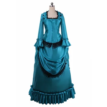 Viduramžių ponios Viktorijos ilga suknelė tiktų Kunigaikštienės kelionės tiktų Britų aristokratų kamuolys suknelė