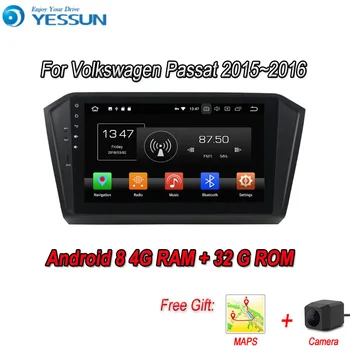 YESSUN Android 8.0 4G RAM Volkswagen Passat 2015~2016 Automobilių Navigacijos GPS Multimedia Player veidrodis nuorodą Radijo Jutiklinis Ekranas