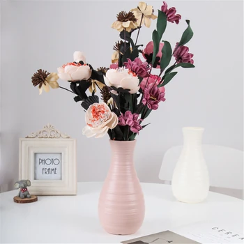 Šiaurės Paprastumo Plastiko Imitacijos Glazūra Gėlių Vaza, Apdaila, Namų Apyvokos Namų Reikmenys Minimalistinis Dekoras