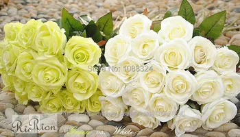 Šilko Rožė,Amatų audinys gėlių , Namų Dekoro Vestuves Įvykio Ekranas gėlės ,dirbtinės rožės, puokštė , dydis 55cm,0447